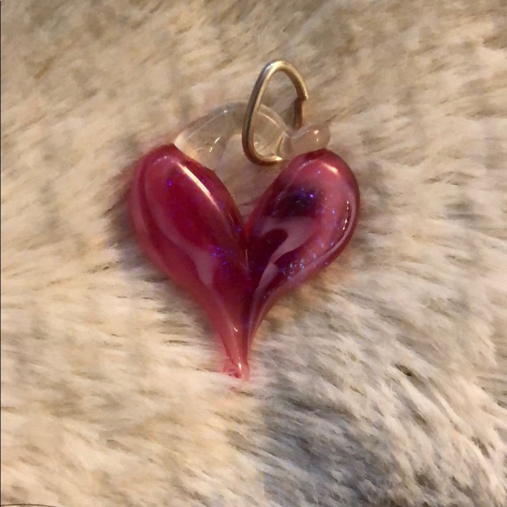 Petite Pink Heart Pendant.